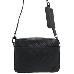 Louis Vuitton Monogram Shadow Black Duo Messenger Bag Shoulder